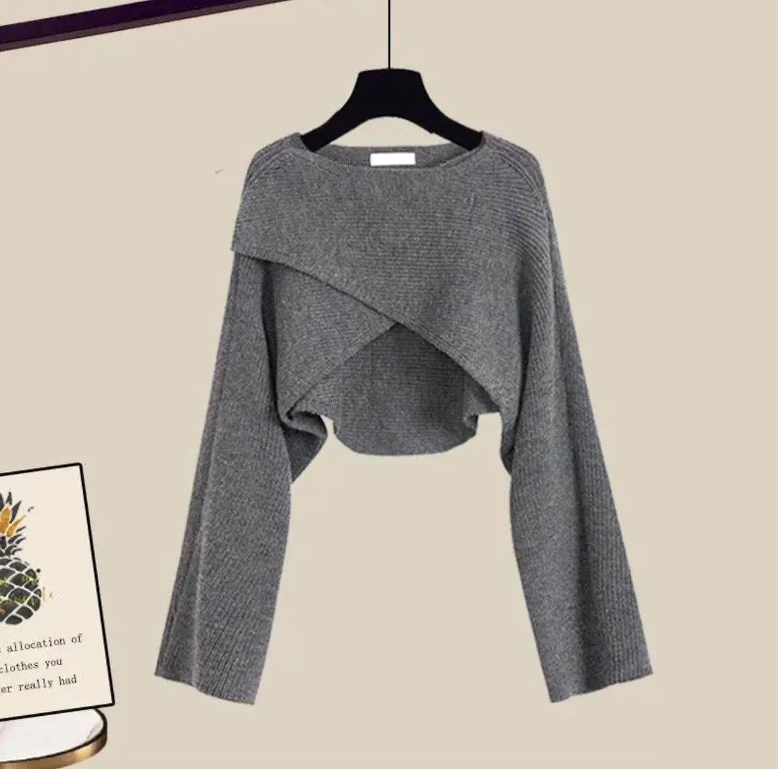 Women's Three-Piece Long Sleeve Casual Set – Modern Relaxed Outfit for Home or Outings