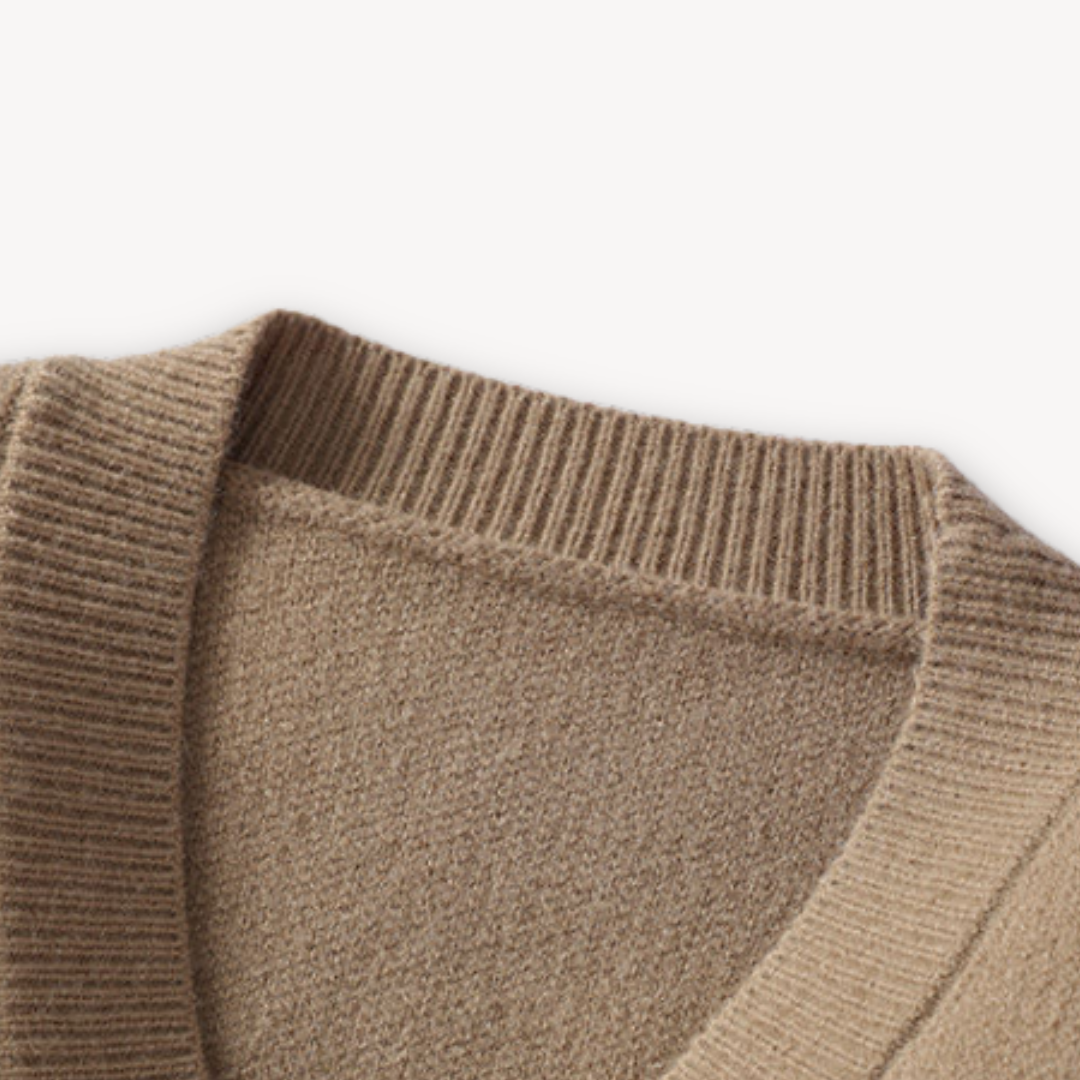 Men's Casual Button Up Knitted Cardigan Sweater - Relaxed Fit Classic Style
