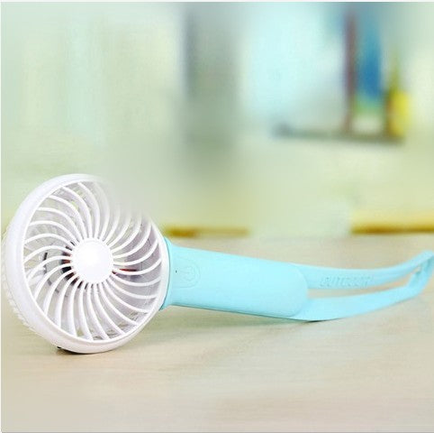 Aurelia – Draagbare USB Ventilator met LED Licht en Oplaadbare Batterij