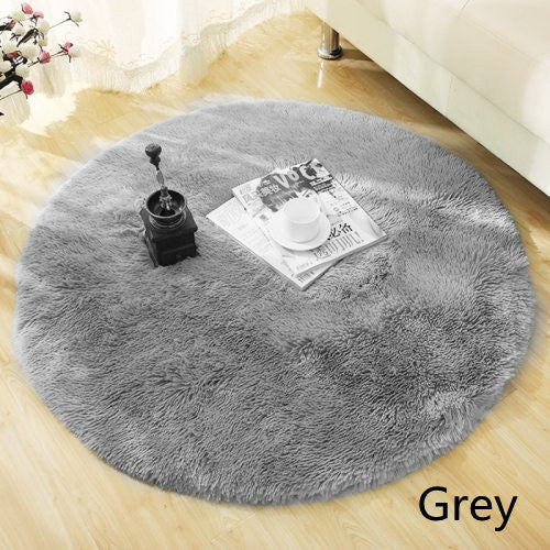 Leontine – Fluffy Rond Tapijt voor Woonkamer Decor Faux Bont Tapijt voor Kinderkamer Lang Pluche Tapijten voor Slaapkamer Modern Mat
