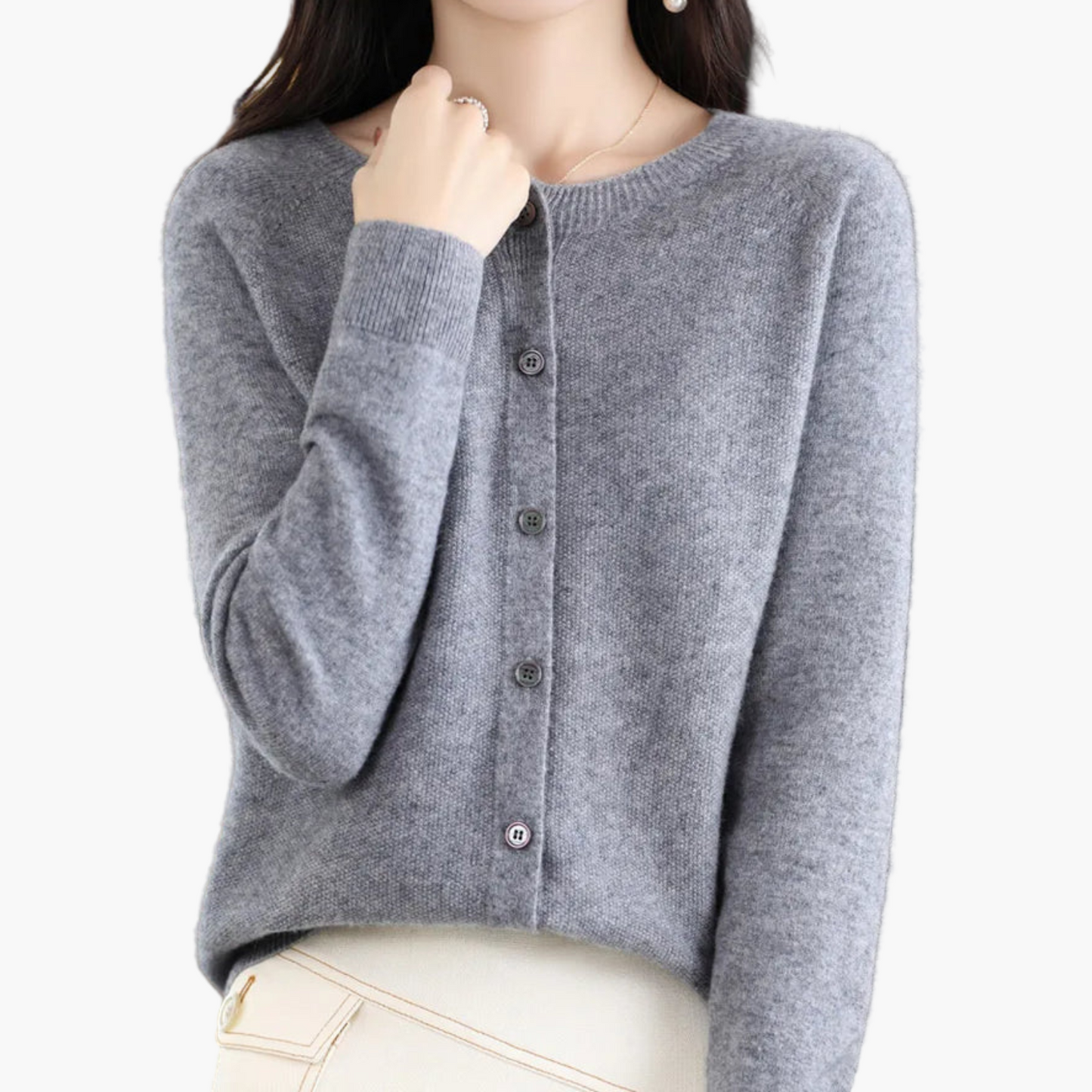 Women's Classic Button-Down Cardigan Sweater Versatile Everyday Style