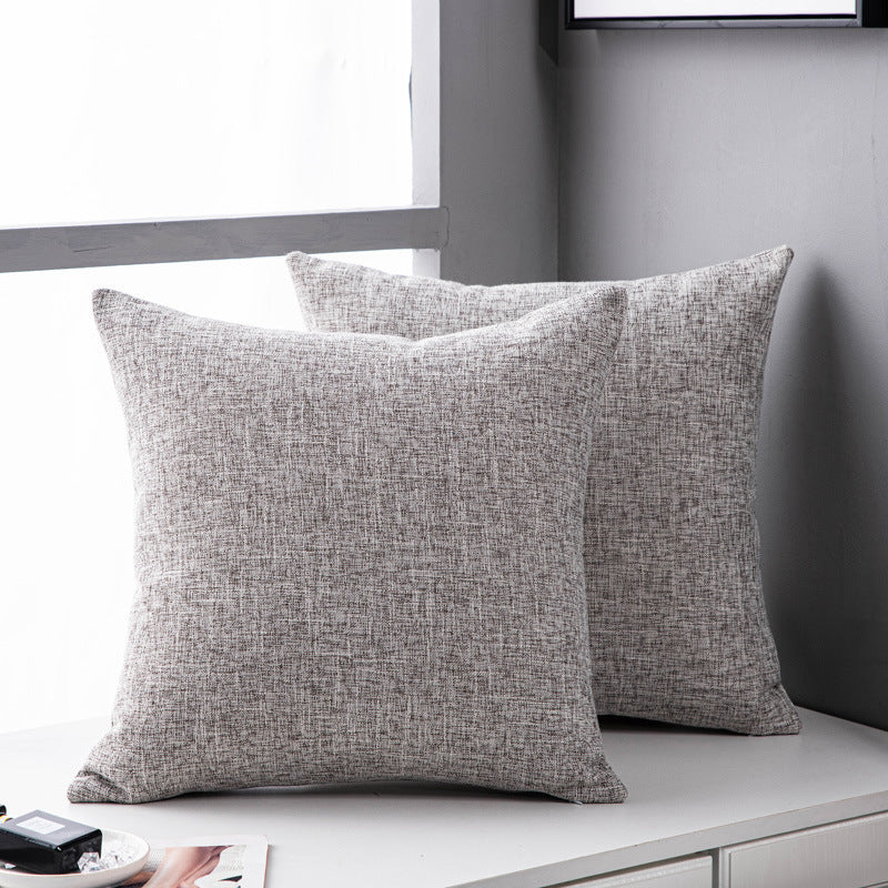 Aurelius – Effen Kleur Linnen Sofa Kussen Hoes