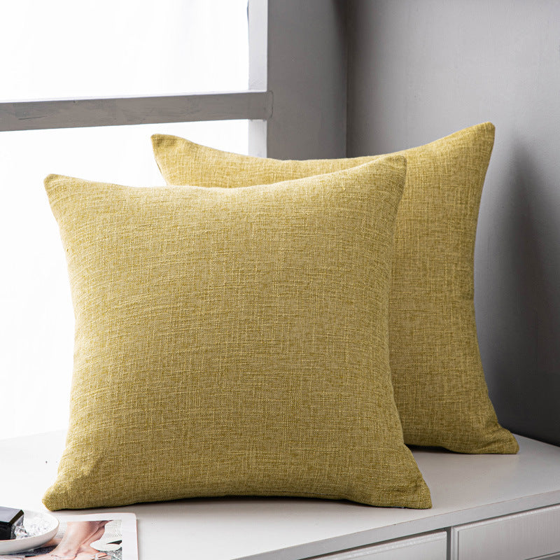 Aurelius – Effen Kleur Linnen Sofa Kussen Hoes