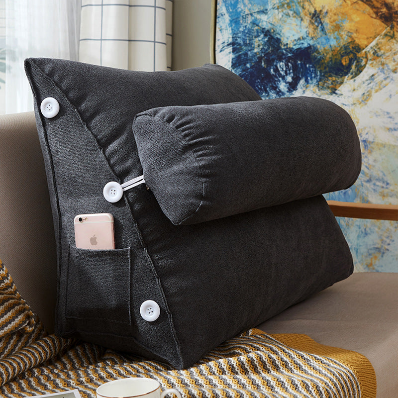 Clove – Luxe Velours Lezen Kussen met Rugsteun voor Bed en Bank
