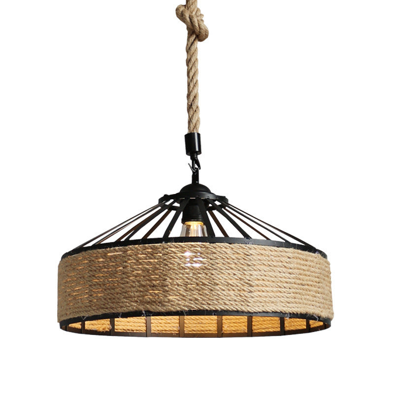 Persephone – Creatieve HANGLAMP van IJzer met Henneptouw