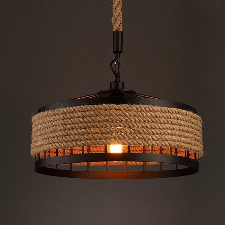 Persephone – Creatieve HANGLAMP van IJzer met Henneptouw