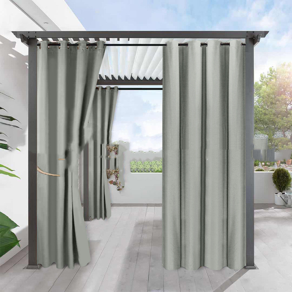 Persephone – Eenvoudige Volledige Zwarteout Solid Kleur Fijn Linnen Waterdichte Zonscherm Warmte-isolatie Gordijn