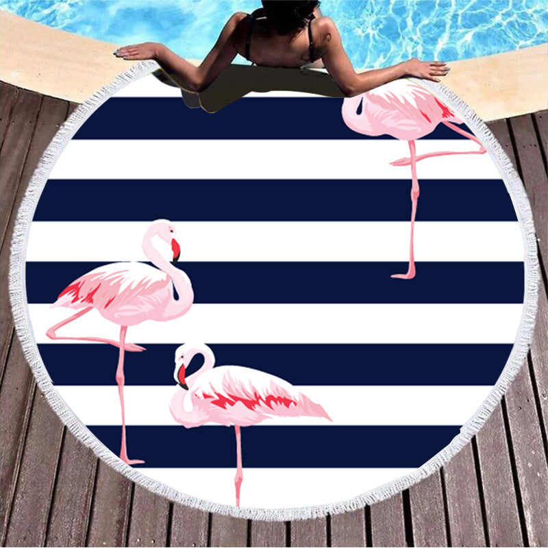 Eleonora – Rond Geprinte Strandhanddoek