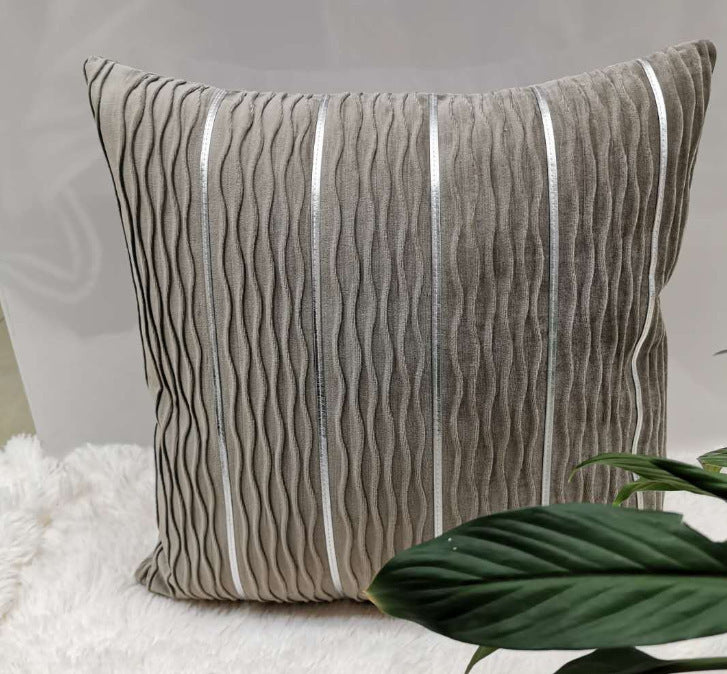 Elysia – Luxe Gestreepte Fluwelen Kussenhoes voor Sofa