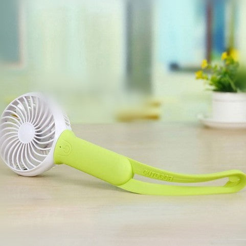 Aurelia – Draagbare USB Ventilator met LED Licht en Oplaadbare Batterij