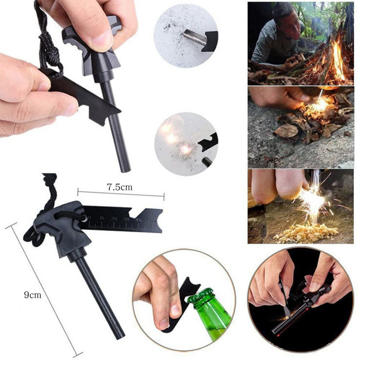 14-in-1 Survivalpakket met Tactisch Mes, Zaklamp, Kompas, EHBO en Meer – Outdoor Noodpakket voor Avonturiers