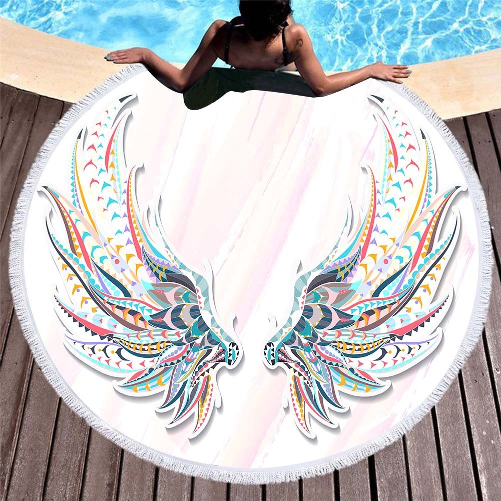 Clove – Ronde Geprinte Strandhanddoek