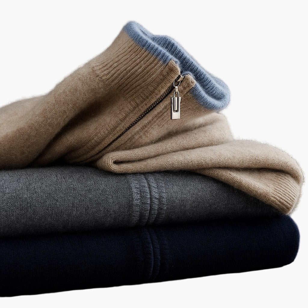 Men's Modern Zip-Up Knit Jacket for Effortless Style and Comfort