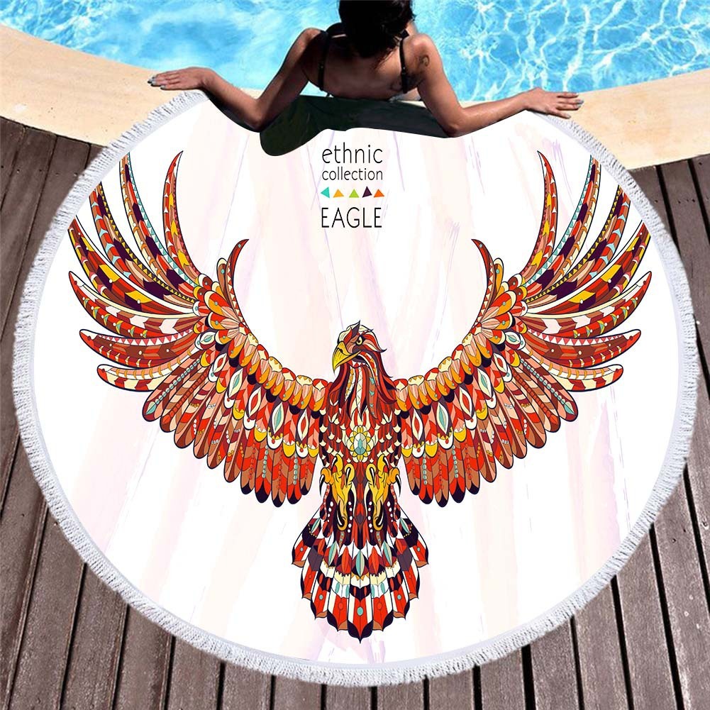Clove – Ronde Geprinte Strandhanddoek
