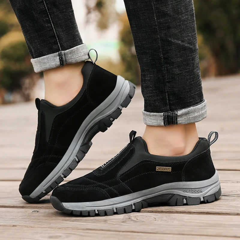 Men's Orthopedic Slip-On Outdoor Walking Shoes - Supportive Hiking Style