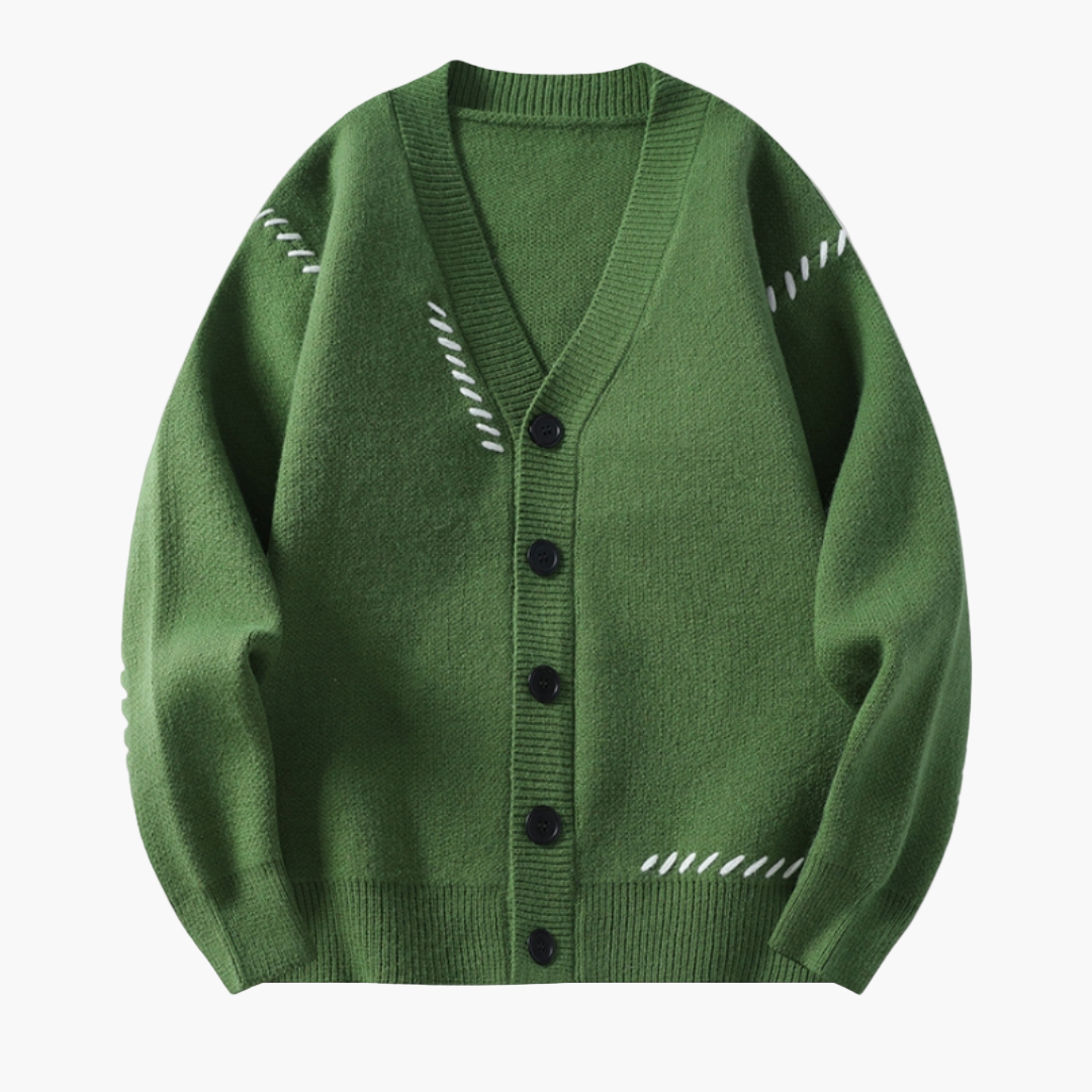 Men's Casual Button Up Knitted Cardigan Sweater - Relaxed Fit Classic Style