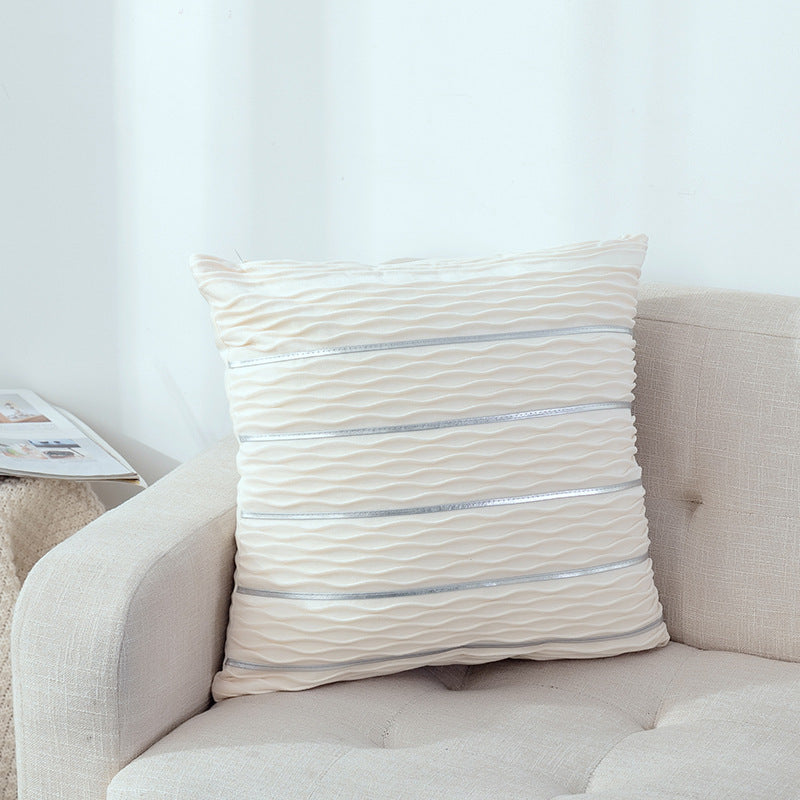Elysia – Luxe Gestreepte Fluwelen Kussenhoes voor Sofa
