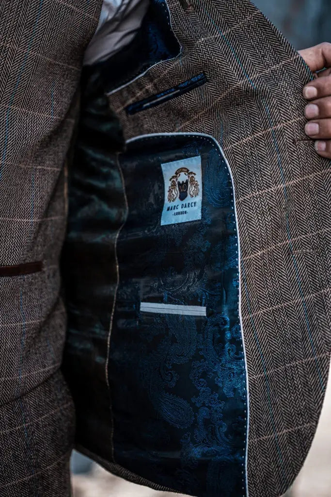 Men's Classic Three-Piece Double Breasted Suit – Timeless British Style for Formal and Special Occasions