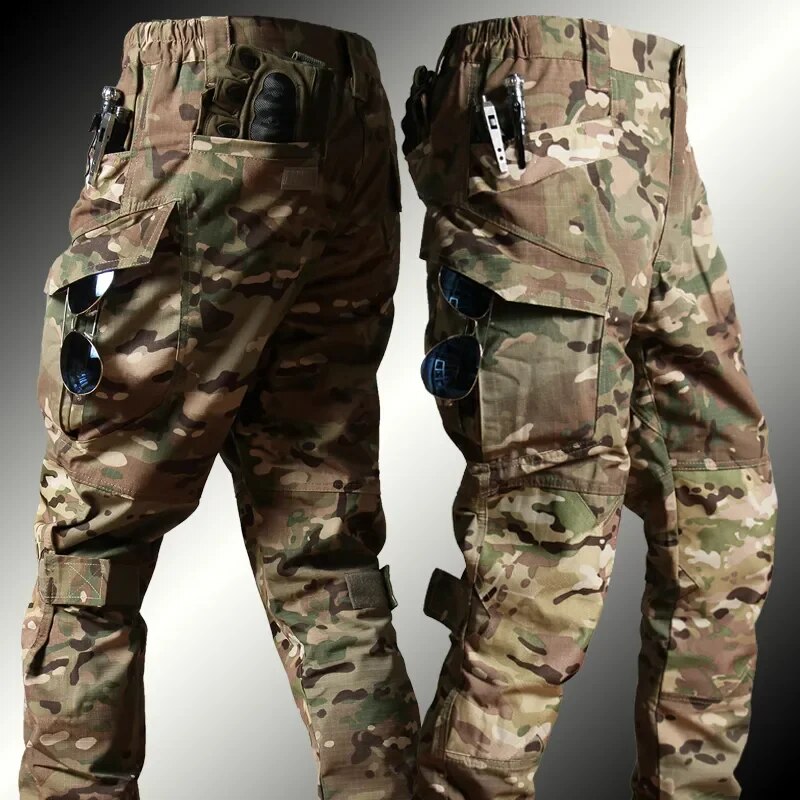 Men's Tactical Combat Suit Set – Military Style Utility Top and Pants for Outdoor and Duty Use