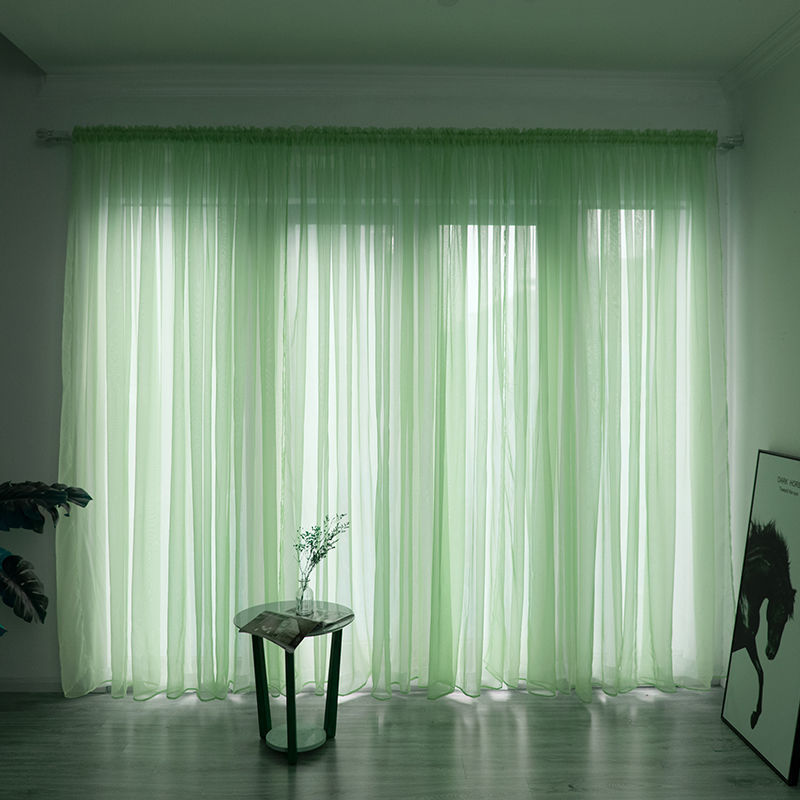 Haven – Eenvoudige en Moderne Balkon Gaze Gordijn in Effen Kleur