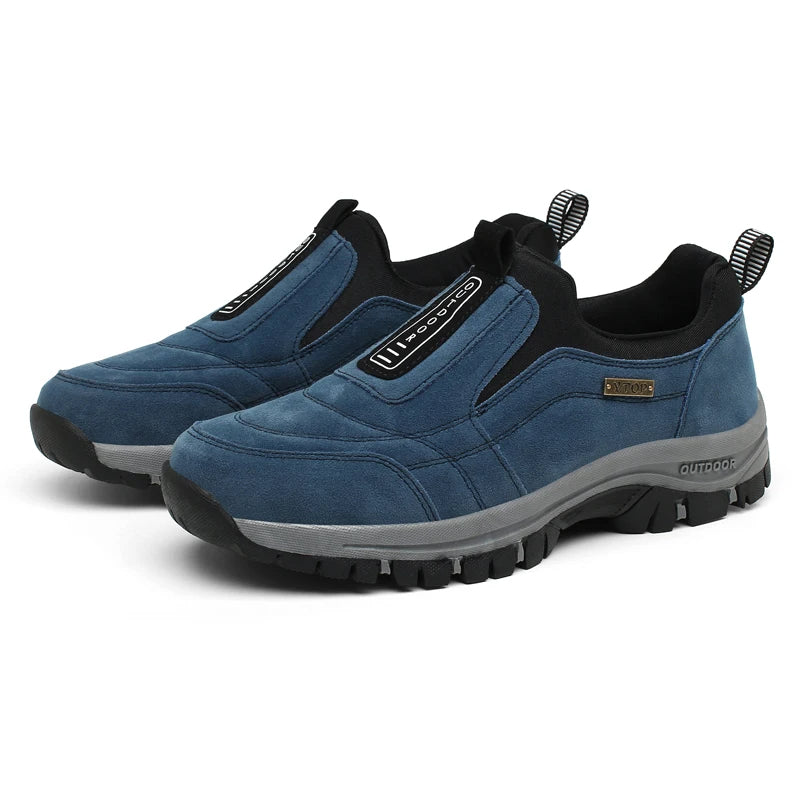 Men's Orthopedic Slip-On Outdoor Walking Shoes - Supportive Hiking Style