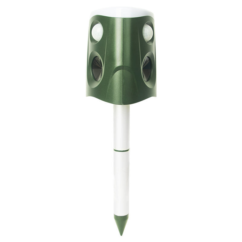360° Dierenverjager op Zonne-energie en USB – Ultrasone Bewegingssensor met PIR Detectie, IP55 Waterdicht