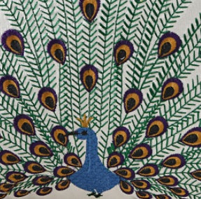 Sybille – Peacock Kussen voor de Slaapkamer