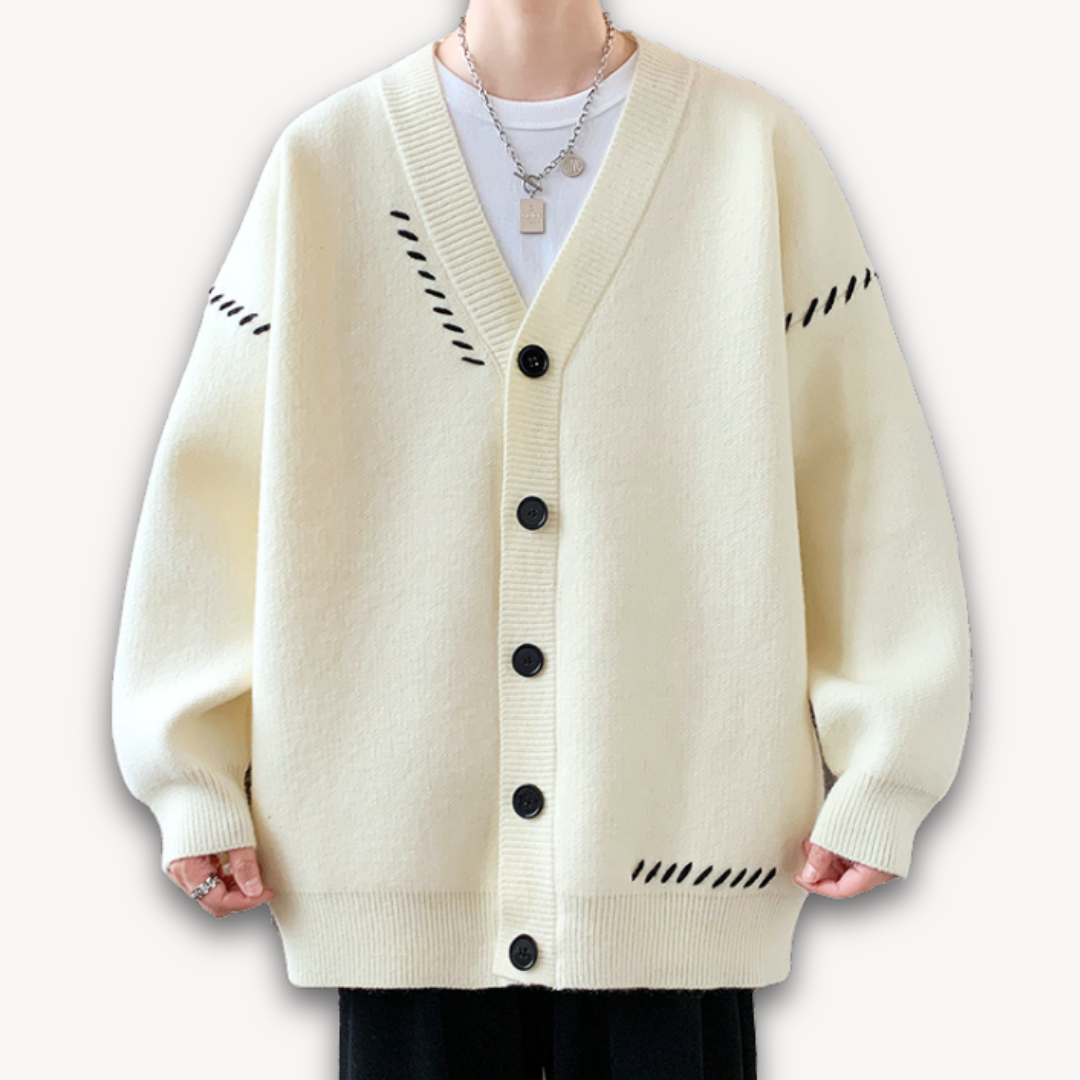 Men's Casual Button Up Knitted Cardigan Sweater - Relaxed Fit Classic Style