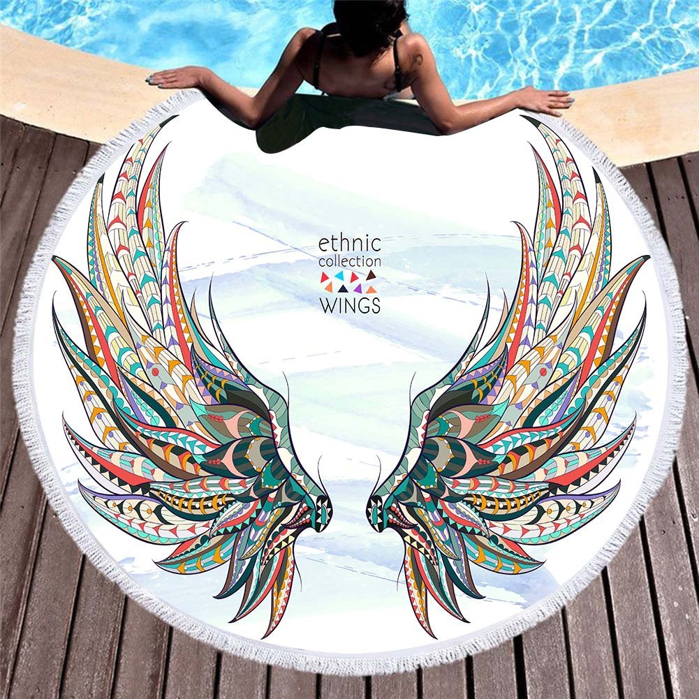 Clove – Ronde Geprinte Strandhanddoek