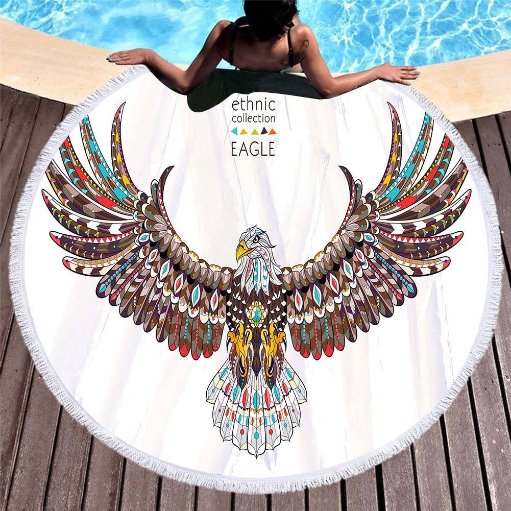 Clove – Ronde Geprinte Strandhanddoek