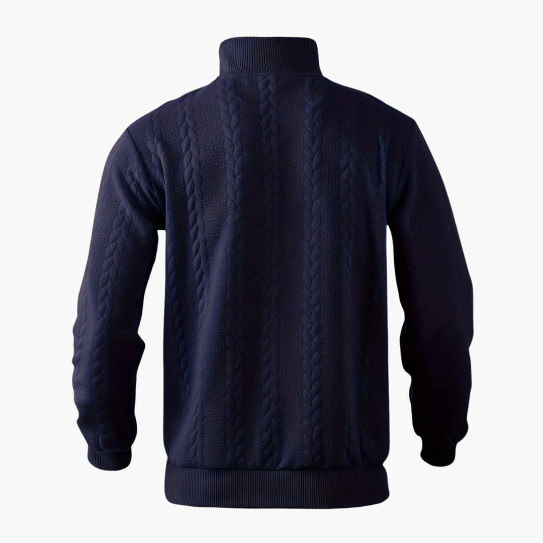 Men's Half-Zip Cable Knit Pullover Sweater for Casual and Everyday Style