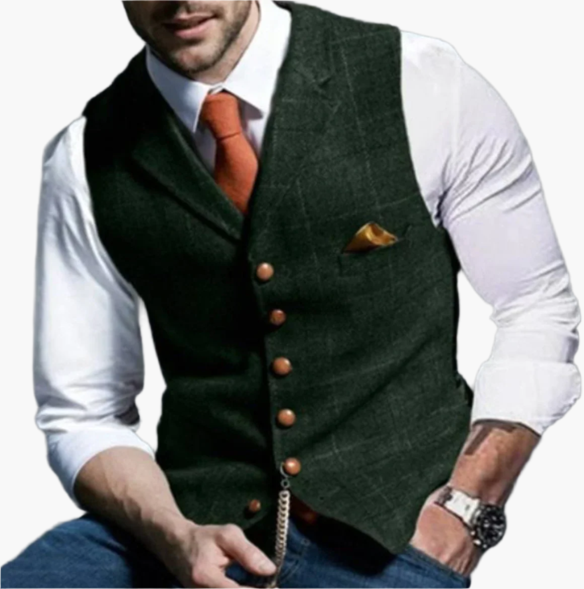 Men's Vintage Waistcoat Classic Tailored Vest for Formal and Casual Outfits