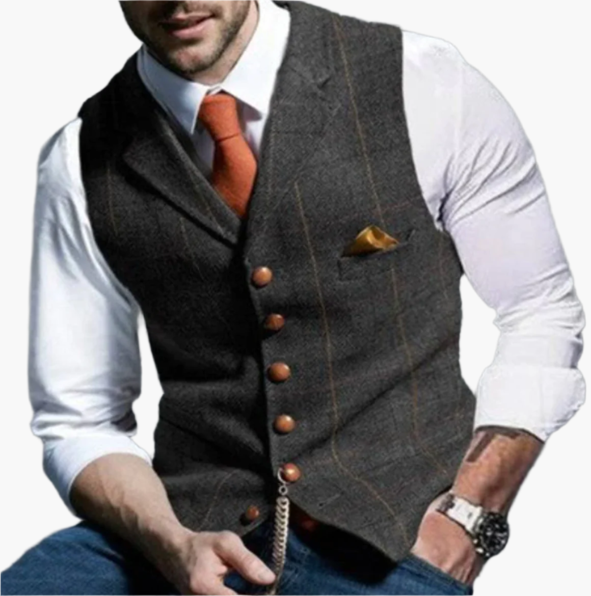 Men's Vintage Waistcoat Classic Tailored Vest for Formal and Casual Outfits