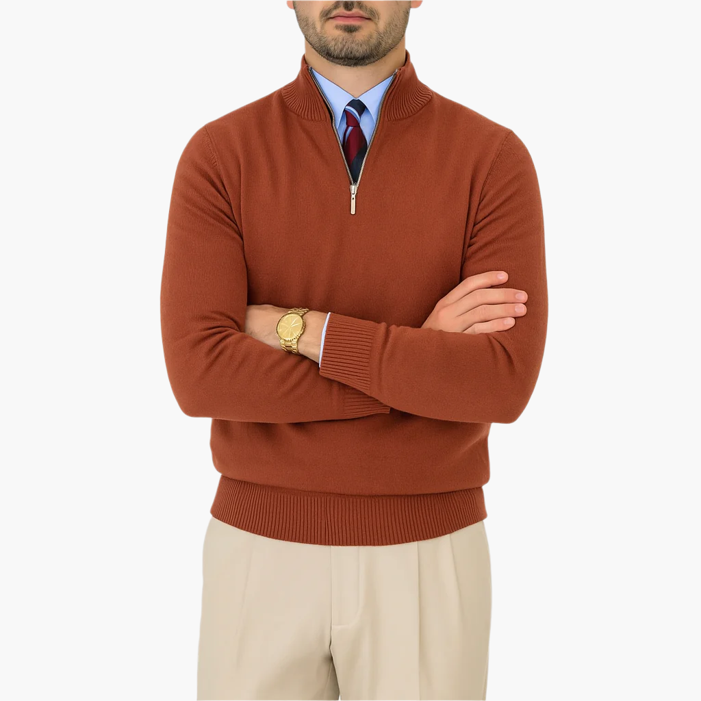Men's Half-Zip Sweater Business Casual Pullover