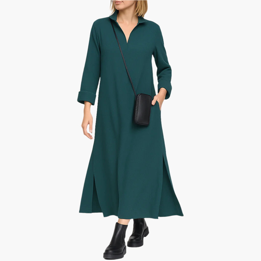 Women's Elegant Loose Maxi Shirt Dress for Casual and Special Occasions