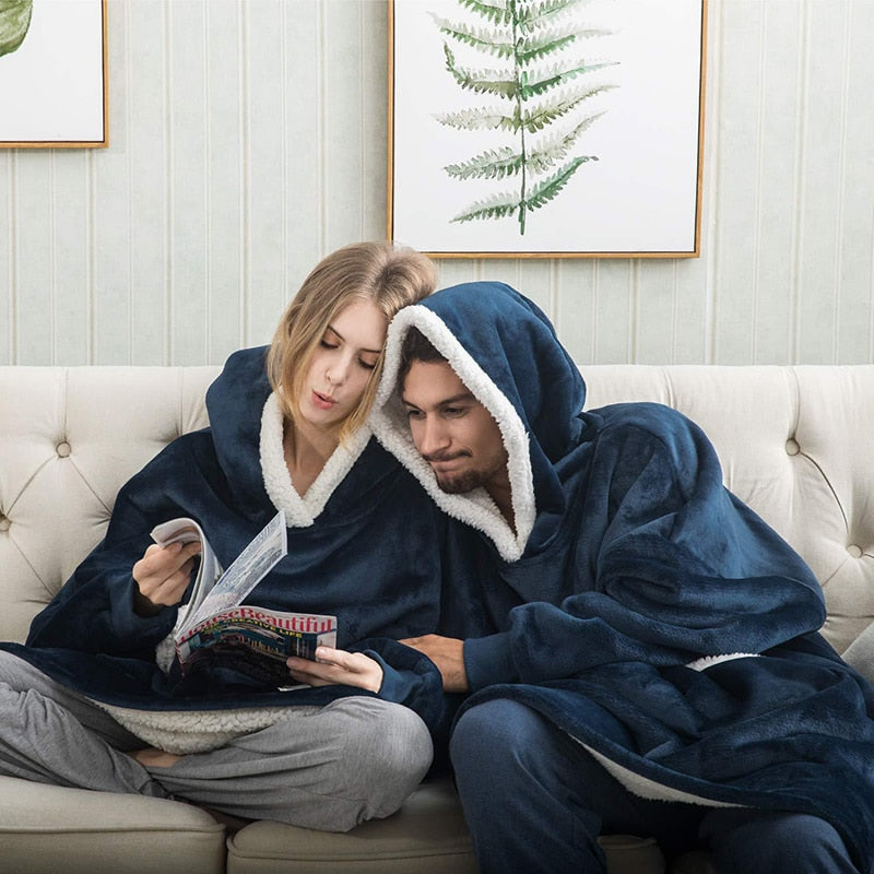 Women's Cozy Oversized Hoodie Blanket for Lounging and Relaxation