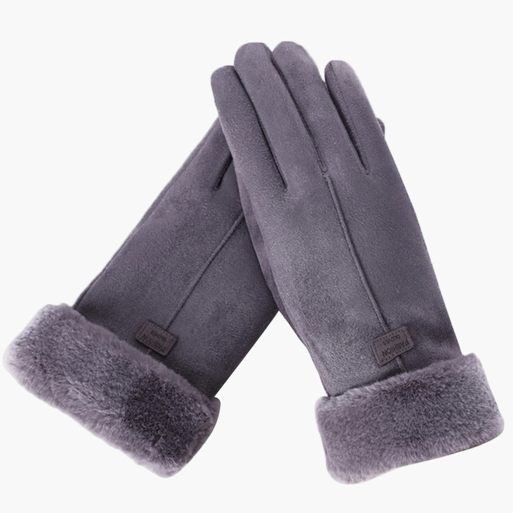 Women's Winter Touchscreen Waterproof Furry Gloves for Cold Weather