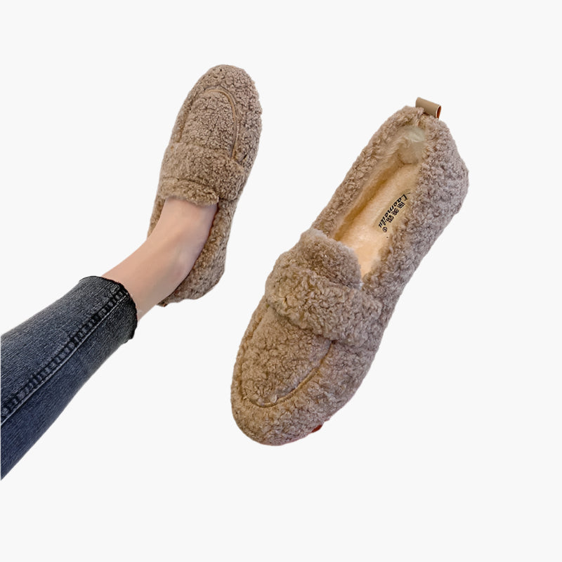 Women's Cozy Plush Indoor Loafers House Shoes Slip-On Comfort Style