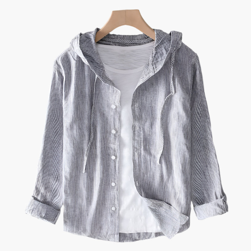 Women's Casual Hooded Button-Up Lightweight Shirt – Everyday Relaxed Fit Top