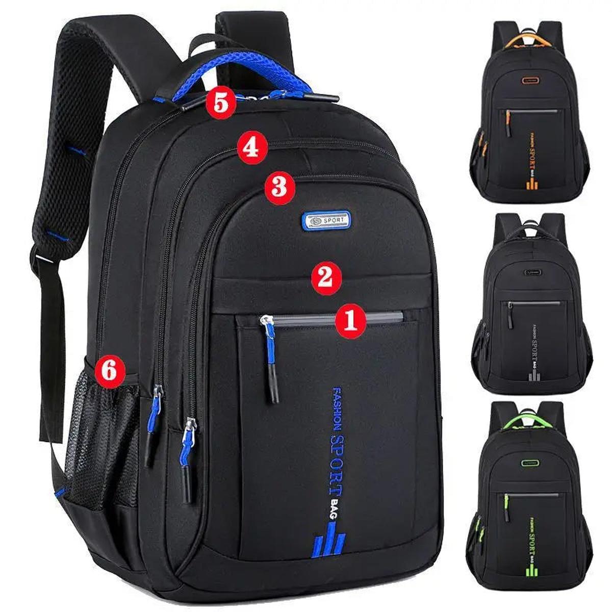 Men's Waterproof Travel and Business Backpack – Stylish Large Capacity School Bag with Multiple Compartments