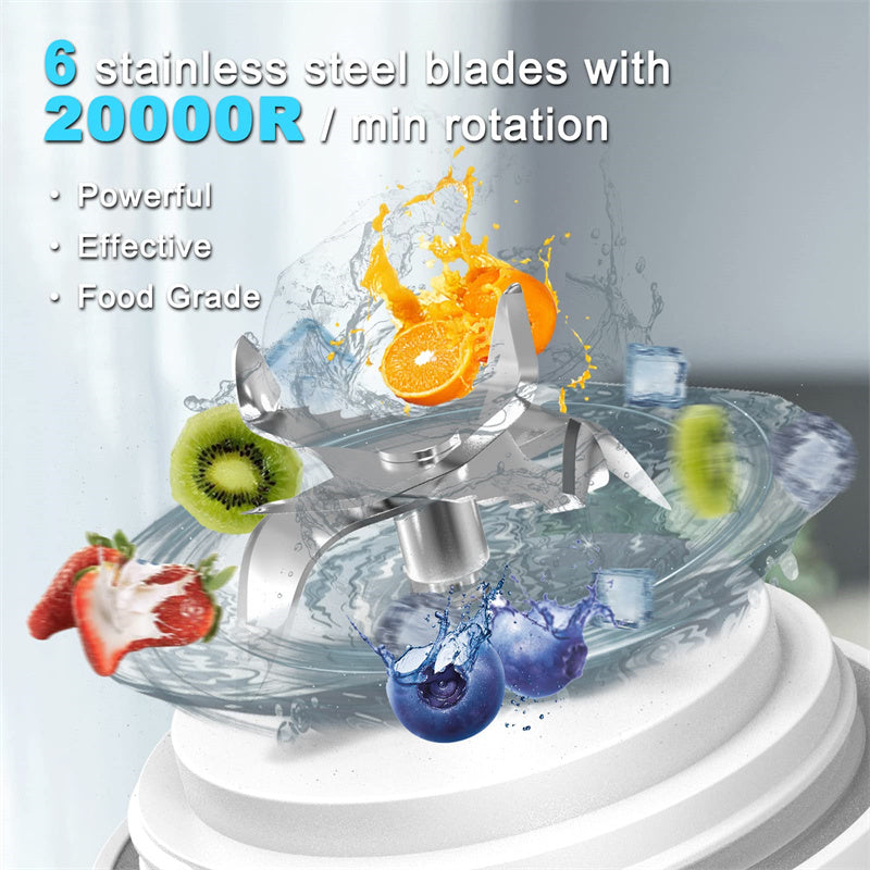 Haven – Draagbare Blender voor Milkshakes en Smoothies met 6 Bladen Mini Blender Keuken Gadgets