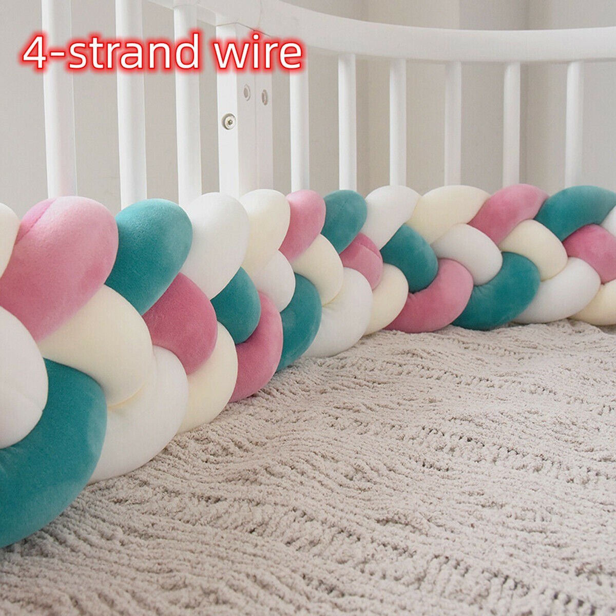 Aurora – Gebreide Crib Bumpers Kussen voor Babybed
