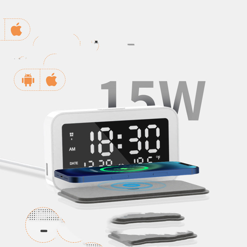 Iris – Draadloze Oplaadklok met Digitale Thermometer en Nachtlampje