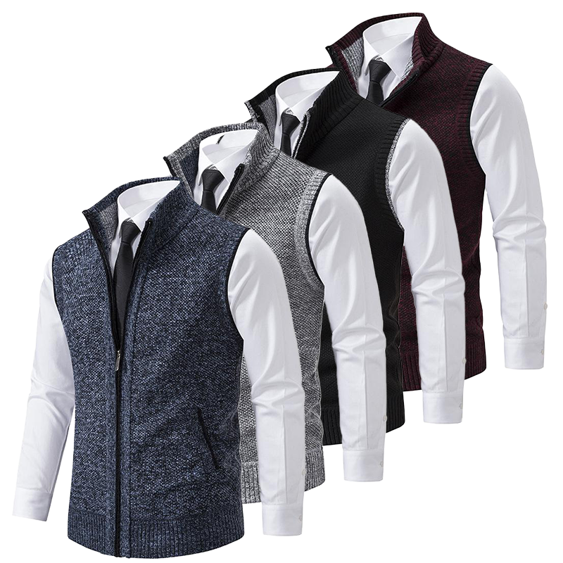 Men's Modern Business Casual Zipper Vest – Versatile Layer for Office and Events