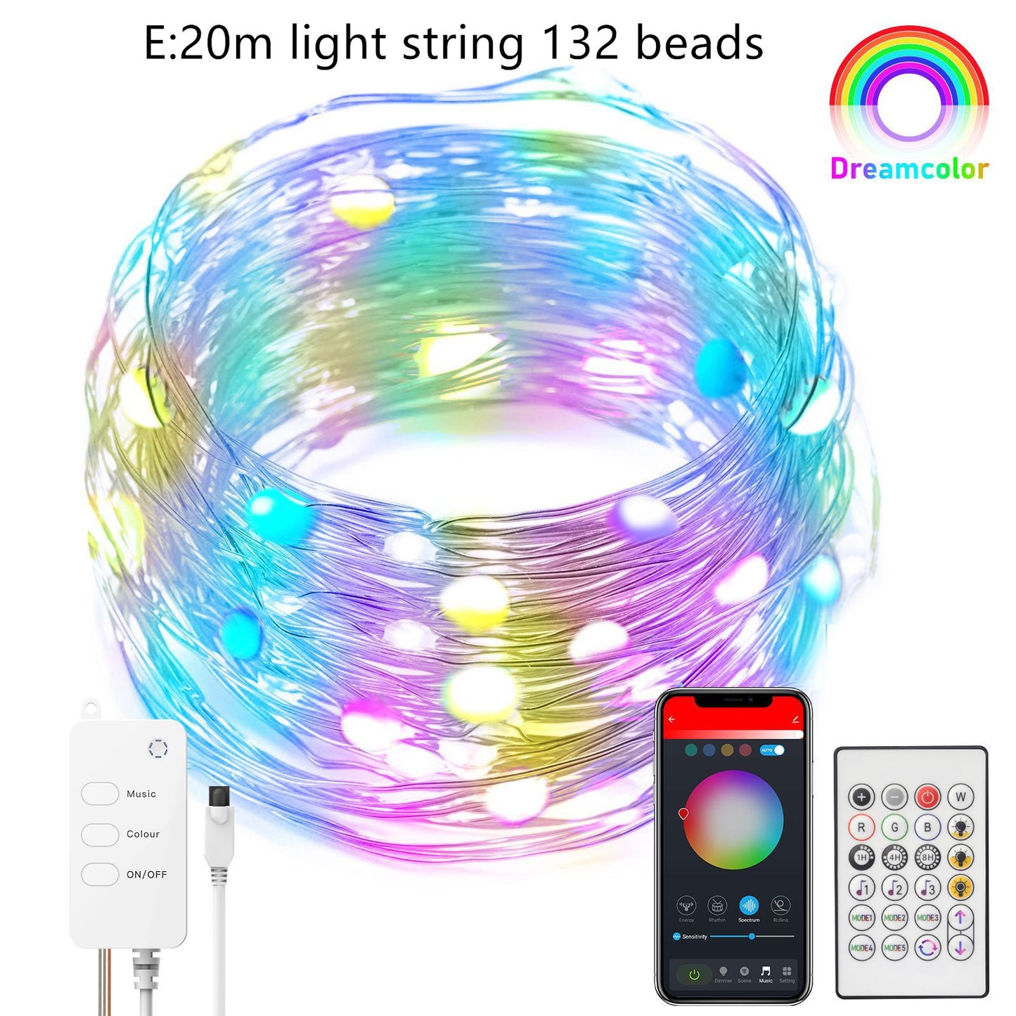 Nova – Slimme LED Lichtsnoer Dansen Met Muziek Sync Droomkleur Feestlamp Guirlande Voor Thuis Kerstmis Nieuwjaars Decor Verlichting