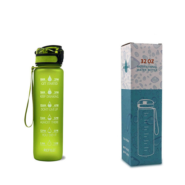 1L Motiverende Drinkfles met Tijdmarkeringen – Lekvrije BPA-vrije Tritan Sportfles – Kleurovergang Design