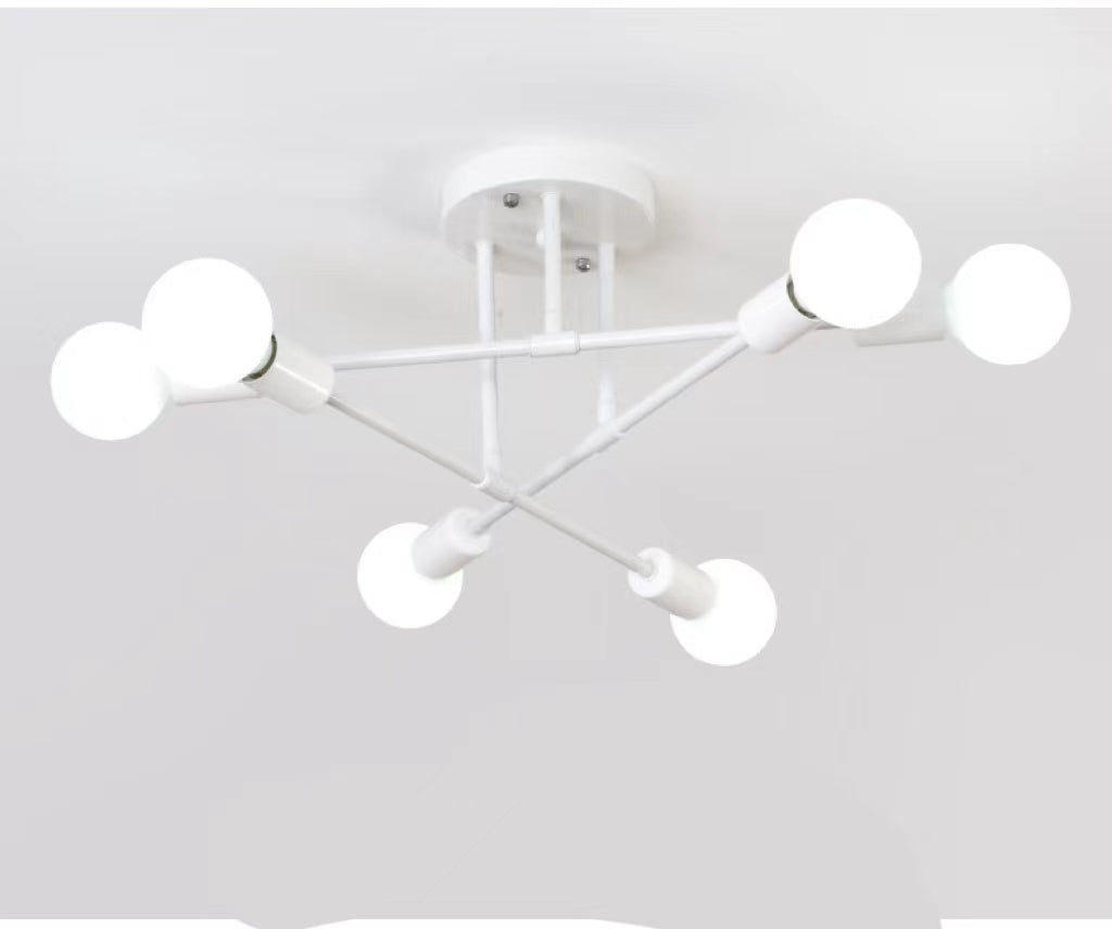 Rosalind – Industriële 6-lichts Plafondlamp van IJzerkunst