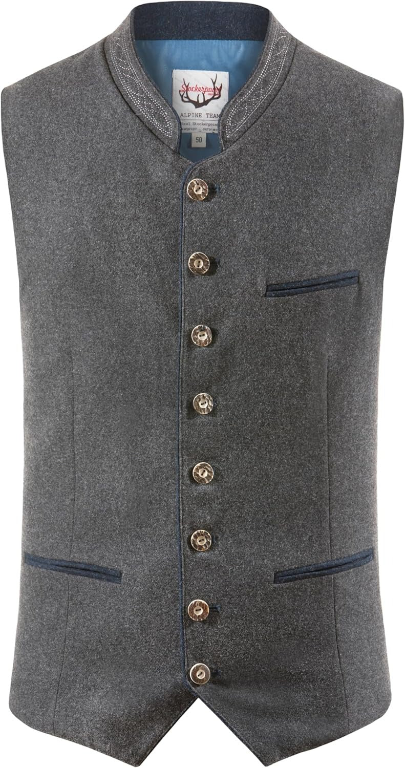 Men's Traditional Bavarian Vest – Classic Oktoberfest Style for Special Occasions