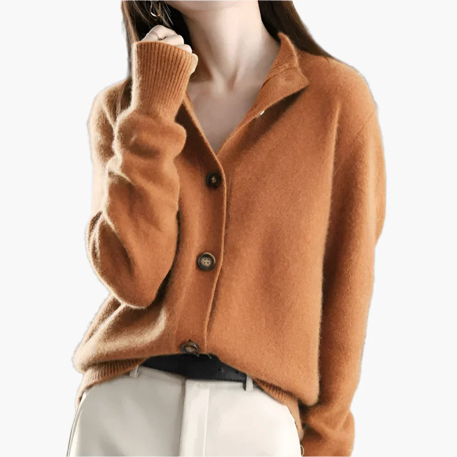 Women's Classic Button-Up Cozy Cardigan – Casual Fall & Winter Sweater