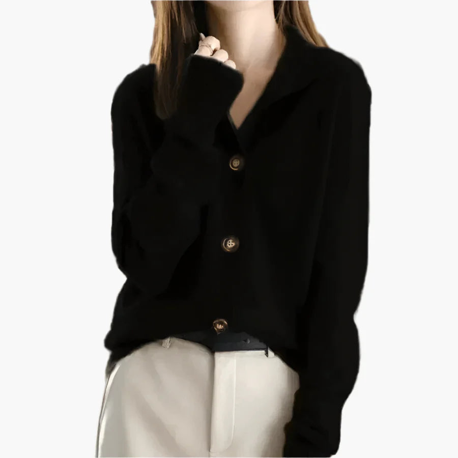 Women's Classic Button-Up Cozy Cardigan – Casual Fall & Winter Sweater